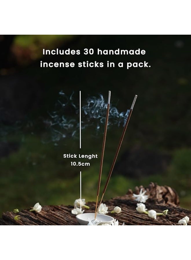 Nyassa Highly Scented Jasmine Agarbatti/Incense Sticks - 50g, Night Blooming Jasmine Fragrance, Charcoal-Free for Pooja, Meditation, Home Freshness, Special Occasions - Image 2