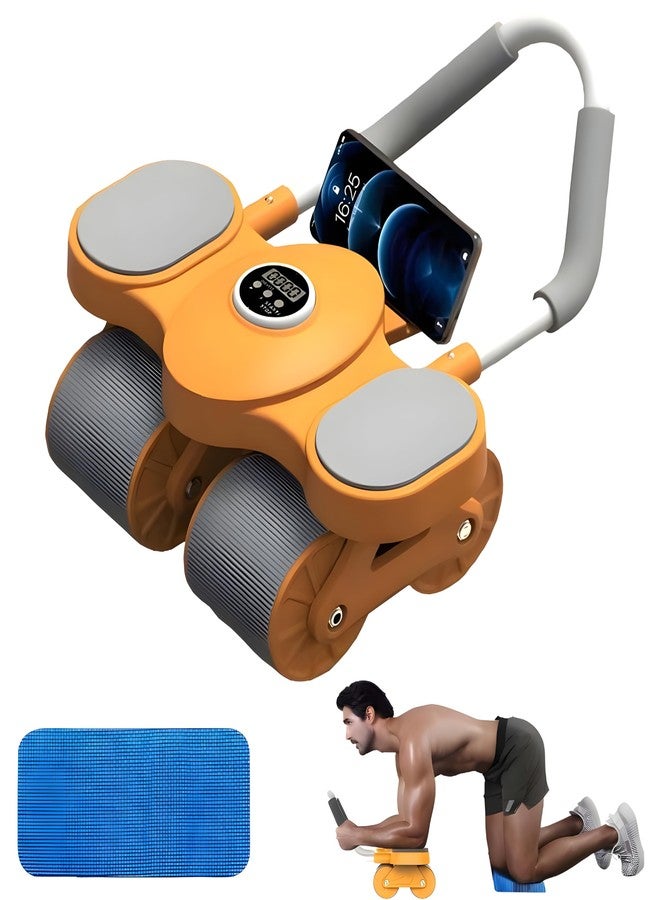 Bellveen®Exercise Ab Wheel Roller Fitness Abdominal 4 Wheels Abdominal Roller with Digital Timing (Size:40 * 38 * 30cm,L*W*H) |Multicolor - Image 1