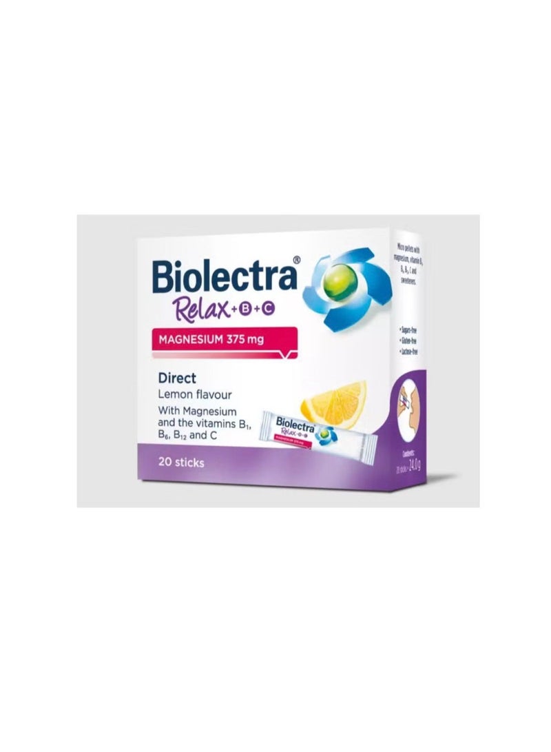 BIOLECTRA MAGNESIUM 375  RELAX +B+C 20   SACHETS
