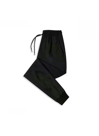 Generic - Greencargo Mens Loose-Fit Casual Pants Spring Autumn Tactical Outdoor Climbing Pants American Style Fashion Brand Elastic Waist Solid color casual pants Black - Image 1