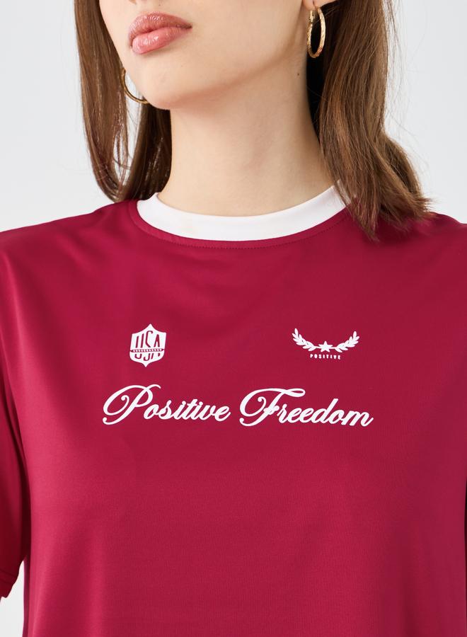 Take Two Slogan Print Regular Fit T-Shirt - Image 3