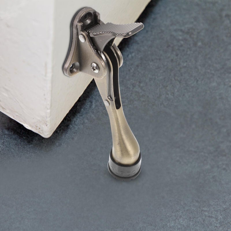Antique Bronze Semi Automatic Door Stopper Heavy Duty Floor Holder For Office Home - Image 5