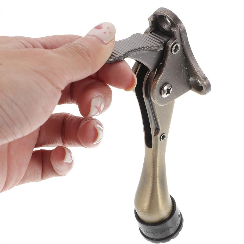 Antique Bronze Semi Automatic Door Stopper Heavy Duty Floor Holder For Office Home - Image 4