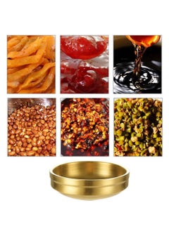 Y&D Stainless Steel Sauce Dish, 4Pcs Double-Deck Mini Round Seasoning Bowls for Salad Dressing Ketchup Appetizer Side Dish Sushi Dip 9cm, Gold  - Image 4