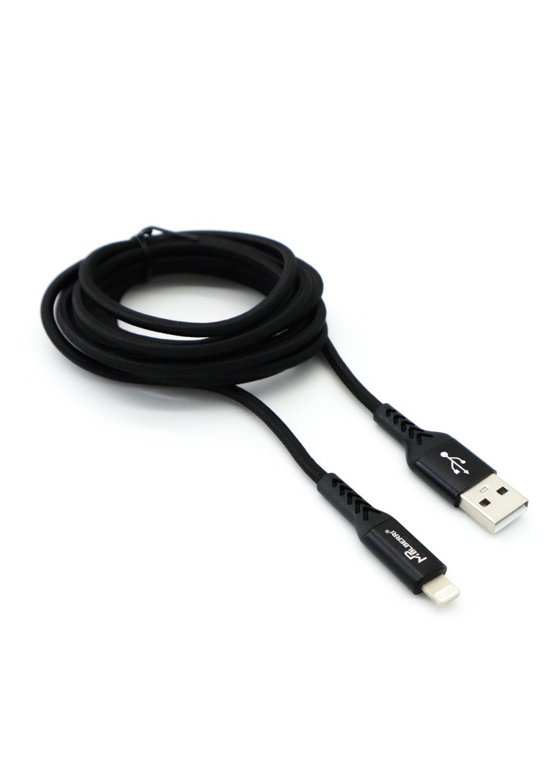 mpBLBERRI Lightning USB Metal Cable 2M | mpBLBERRI BLB-U327  - Image 3