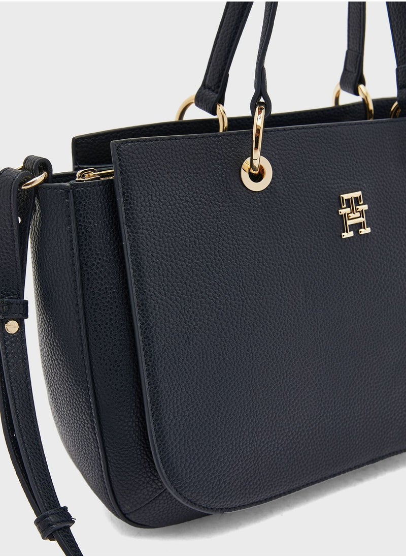 TOMMY HILFIGER - Emblem Satchel - Image 1
