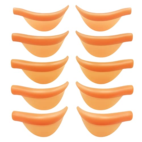 PERMANIA Silicone Curler Pad 10Pcs5sizes for Lash Perm Kit Reusable Soft C  D Curls Eyelash Lifting Rod Makeup Beauty Tool Lash Lift Pads Orange