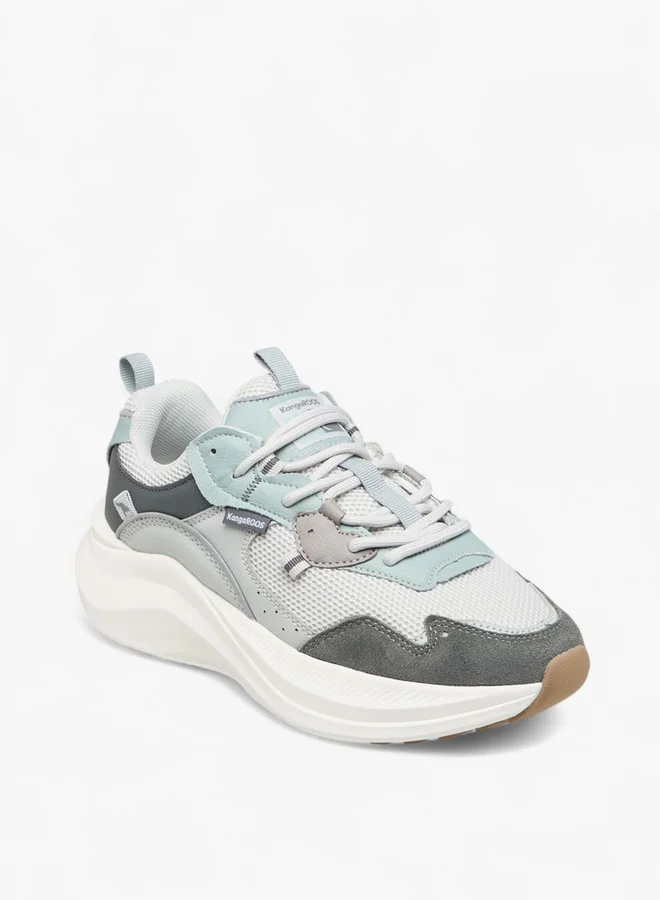 كانغاروس Women's Panelled Lace-Up Sports Shoes