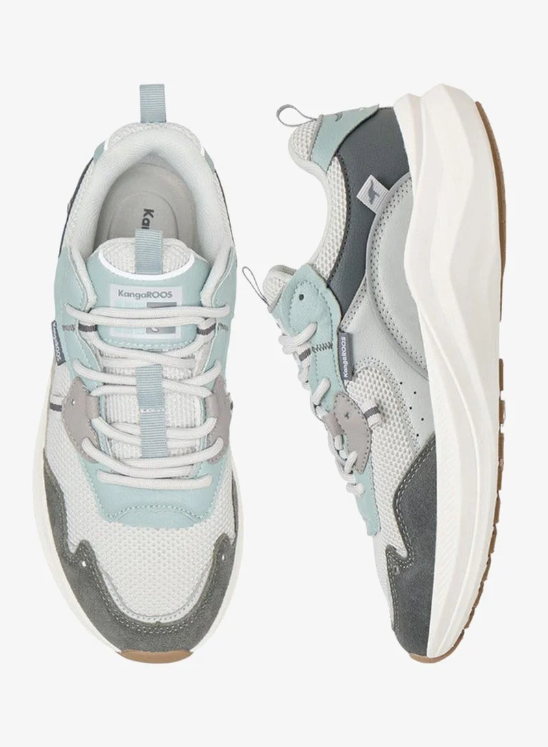kangaROOS GREY Women's Panelled Lace-Up Sports Shoes for Women | Best Price UAE