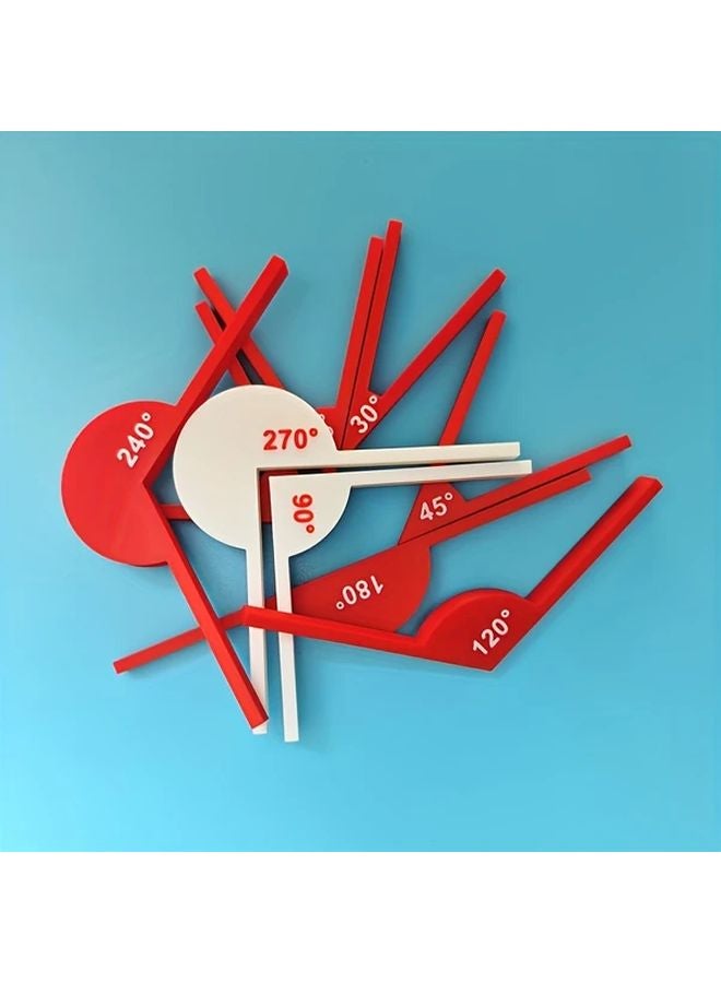 5 Piece Geometry Tool Set 30 45 60 180 Degree Protractor Plastic Math Teaching Aid - Image 4