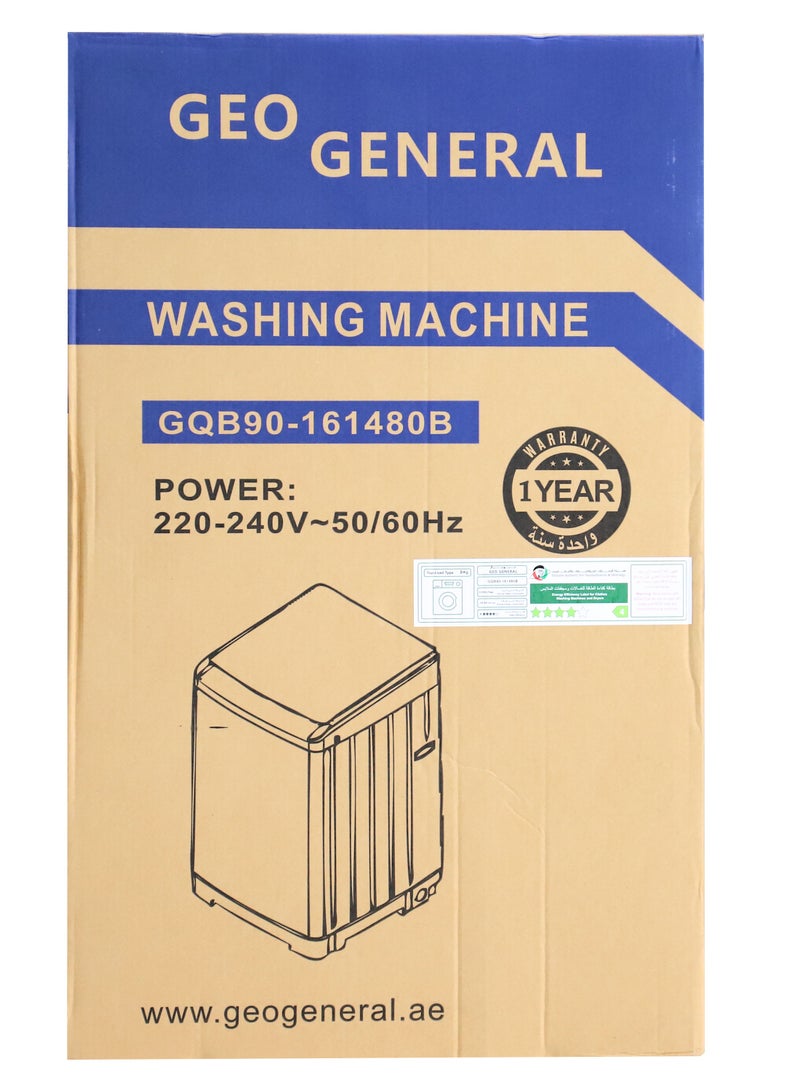 Geo General 9KG Fully Automatic Washing Machine, Child Lock, Air Dry, Preset Wash, Fuzzy Logic, LED Display, Anti-Crease, Tub Self Clean, Fabric Softener - Image 4