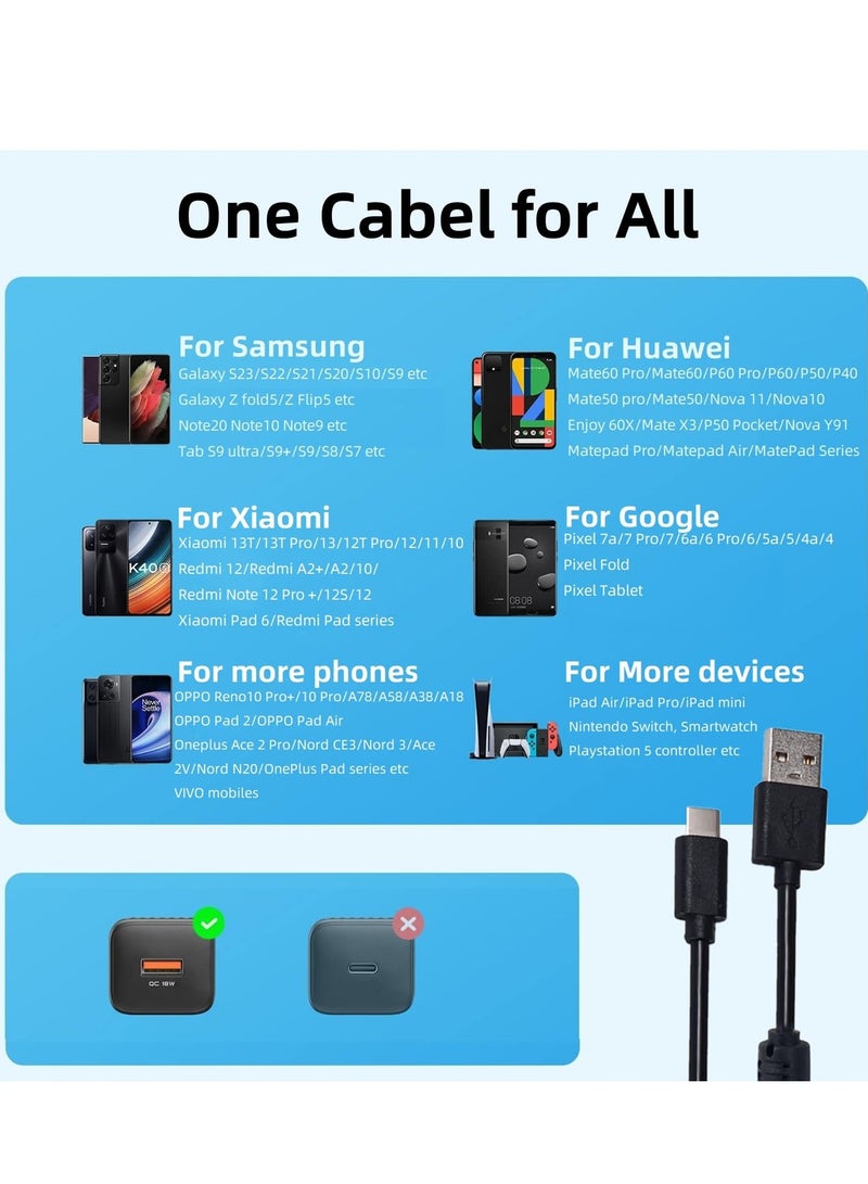 1.8M Type-C USB Cable Controller Charging Replace Charger Cable Fast Plug Charging Cord for Sony Playstation PS5 Wireless Remote Control/Xbox Series X/S/Nintendo Swith/Lite/OLED Controller - Image 3