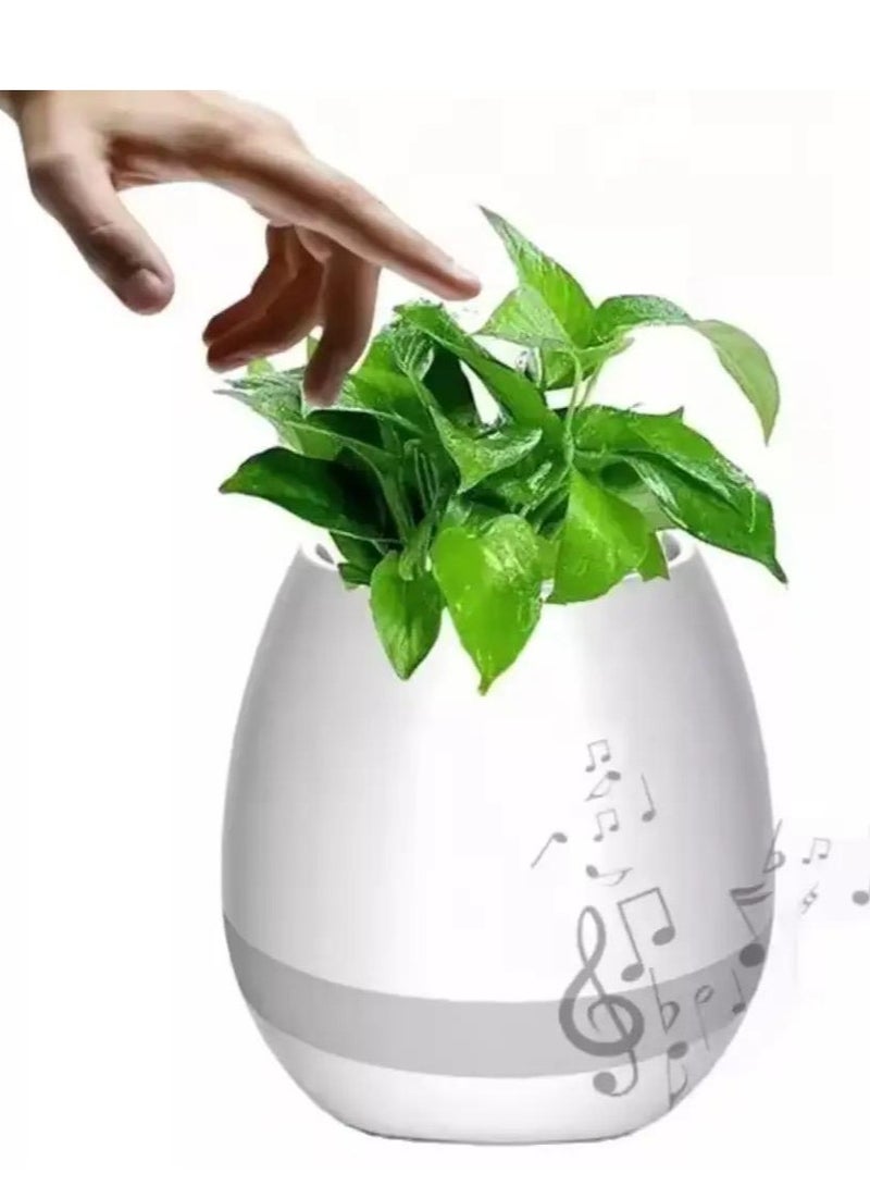فازة فلاور ميوزيكال سمارت ارت - ضوء ليلي بلوتوث، بلاستيك، أبيض - Image 1