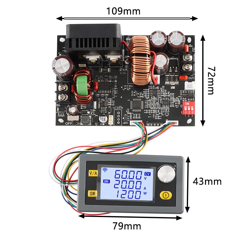 EC Buying XY6020L CNC DC Buck Converter Adjustable DC Voltage Power Supply Constant Voltage 20A 1200W Voltage Step Down Module Buck Converter Power Supply 1200W - Image 5