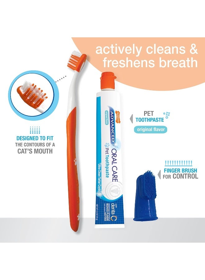 Nylabone Advanced Oral Care Cat Dental Kit, 3 Count - Image 2