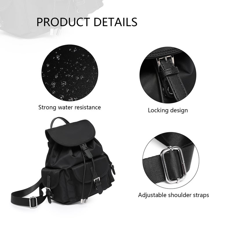 YONBEN Girls Fashion Backpack Practical Lightweight Nylon Bag - Image 4