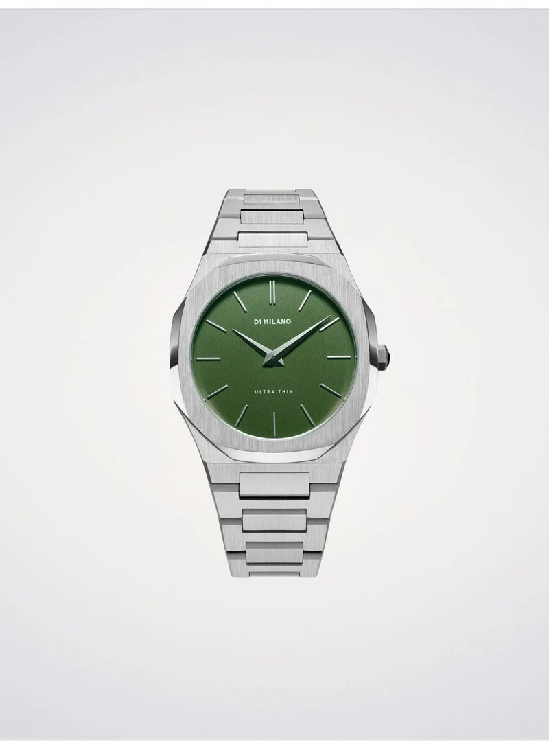 D1 MILANO Ultra Thin Moss unisex watch Green Dial Stainless Steel 40mmD1-UTBJ06 - Image 1