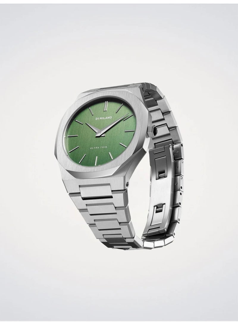 D1 MILANO Ultra Thin Moss unisex watch Green Dial Stainless Steel 40mmD1-UTBJ06 - Image 4