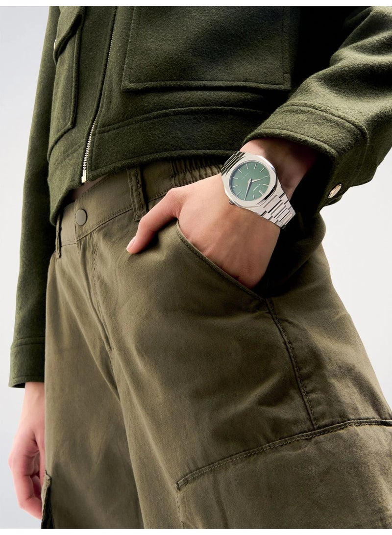 D1 MILANO Ultra Thin Moss unisex watch Green Dial Stainless Steel 40mmD1-UTBJ06 - Image 5