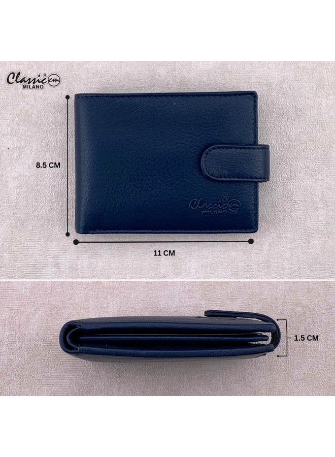 Classic Milano Men’s Wallet – Slim Bifold Leather Wallet for Men with RFID Blocking, Multiple Card Slots & Middle Zip – Stylish Mens Purse Wallets Gift for Husband, Father - Image 5