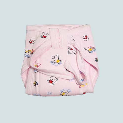 MEGNAM Cotton Washable Reusable Colorful Printed Nappy, Diaper, Langot With Extra Absorbent & Wide Cushion/Padding, Nappies Baby Boys & Girls (Set Of 5, Multicolor) (3-6 Months, 4, count) - Image 3