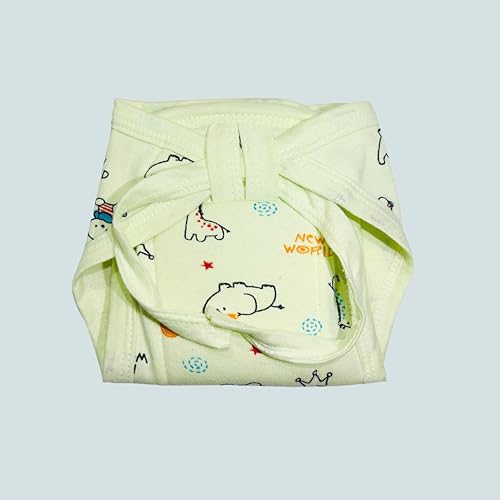 MEGNAM Cotton Washable Reusable Colorful Printed Nappy, Diaper, Langot With Extra Absorbent & Wide Cushion/Padding, Nappies Baby Boys & Girls (Set Of 5, Multicolor) (3-6 Months, 4, count) - Image 4