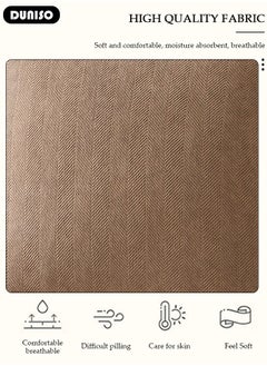 DUNISO Soft Textured Throw Decorative Pillow Covers Square Accent Solid Cushion Cover Cozy Neutral Farmhouse Pillow Case for Couch Sofa Bedroom Living Room 18x18 Inch  - Image 2