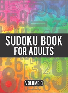 كتاب ألغاز سودوكو للكبار، سهل ومتوسط وصعب، كتاب أنشطة ألغاز سودوكو للكبار، المجلد 3، من تأليف MS Sudoku Adults، غلاف ورقي