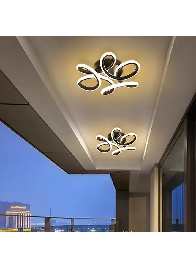 LED Ceiling Light White Modern Leaf Shaped Ceiling Lamp 3000 6000K Hardwired 110 240V for Hallway Entrance Staircase Corridor Porch - Image 1