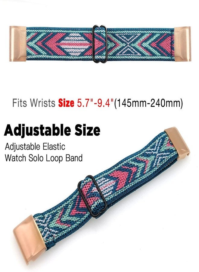 Abanen Elastic Nylon Watch Bands for Garmin Fenix 8 43mm / epix Pro 42mm / Fenix 7S /6S/5S, Quick Fit 20 Soft Stretchy Embroidery Loop Breathable Wristband Strap for Instinct 2S / Instinct E 40mm - Image 5