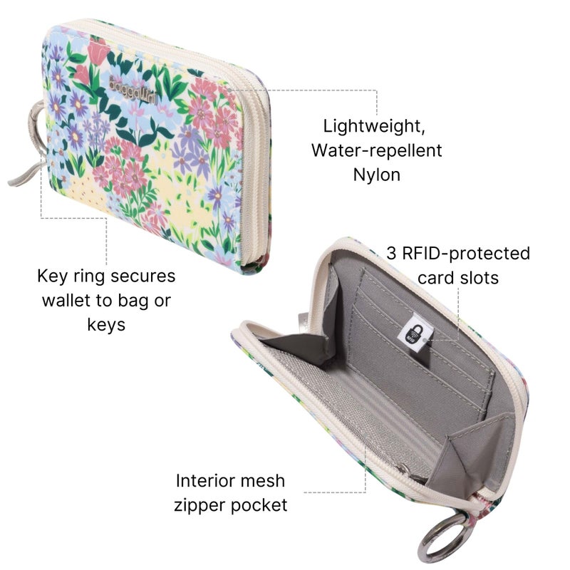 Baggallini Deluxe Card Case - Lightweight 5.5"x3.3" RFID Protected Womens Wallet Card Holder - Image 2