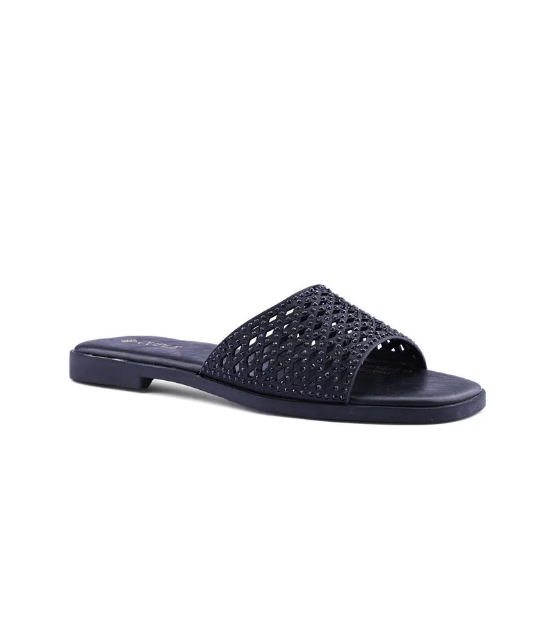 كابلي صندل مسطح نسائي مقطع بتصميم جذاب