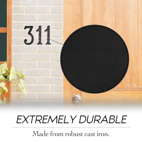 NACH JS-RN4-9 Rustic Cast Iron House Numbers, 4 Inch, Black - Image 3