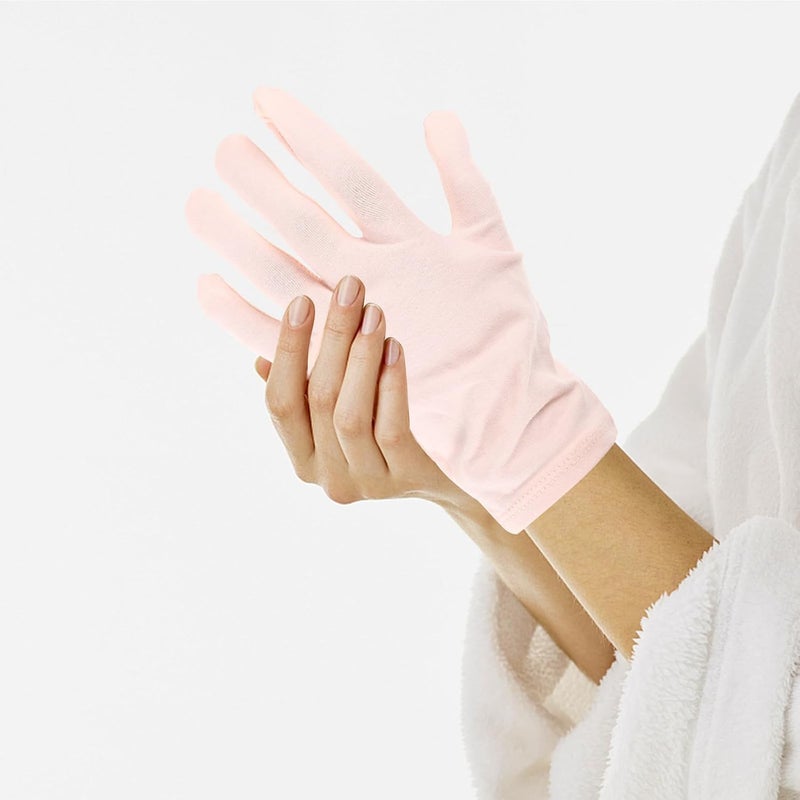 Moisturizing Gloves Hand Treatment 2pcs Cotton Charcoal Fiber Spa Gloves for Dry Skin Lotion Absorbing for Women Men at Home - Image 4