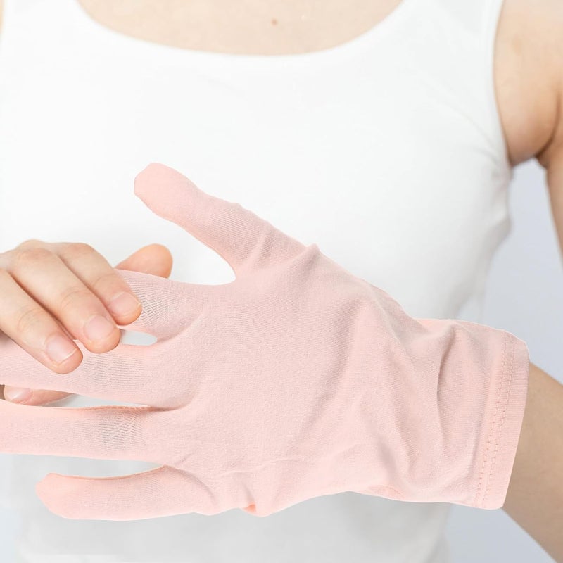 Moisturizing Gloves Hand Treatment 2pcs Cotton Charcoal Fiber Spa Gloves for Dry Skin Lotion Absorbing for Women Men at Home - Image 5