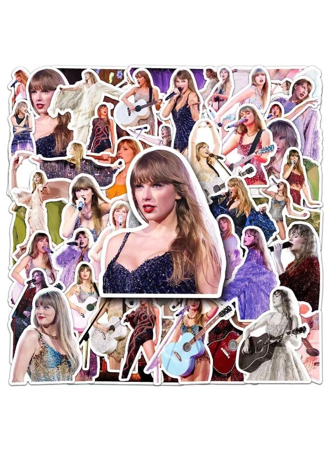 SOLARAE Tayloris Sticker Pop Music Singer Stickers for Fan Waterproof Vinyl Ablum Stickers for Water Bottles Laptop Scrapbook Suitcase Skateboard Phone 52PCS - Image 1