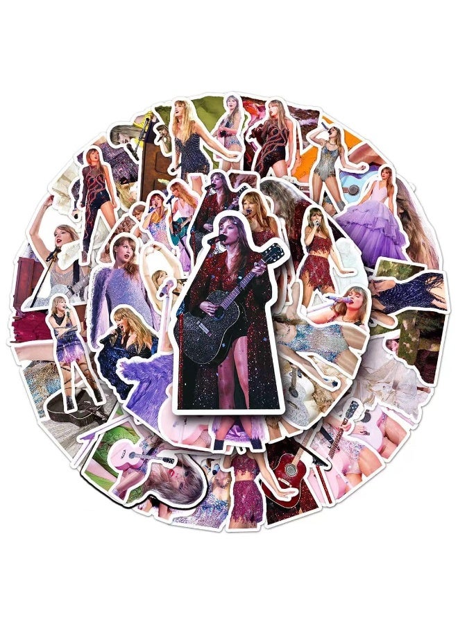 SOLARAE Tayloris Sticker Pop Music Singer Stickers for Fan Waterproof Vinyl Ablum Stickers for Water Bottles Laptop Scrapbook Suitcase Skateboard Phone 52PCS - Image 3