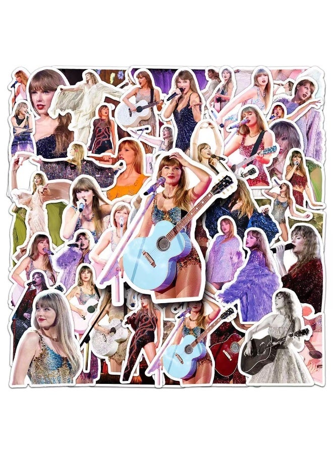 SOLARAE Tayloris Sticker Pop Music Singer Stickers for Fan Waterproof Vinyl Ablum Stickers for Water Bottles Laptop Scrapbook Suitcase Skateboard Phone 52PCS - Image 2
