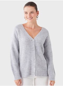 V-Neck Knitted Cardigan