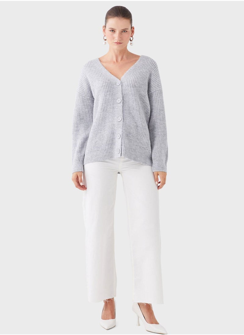 LC WAIKIKI - V-Neck Knitted Cardigan - Image 1