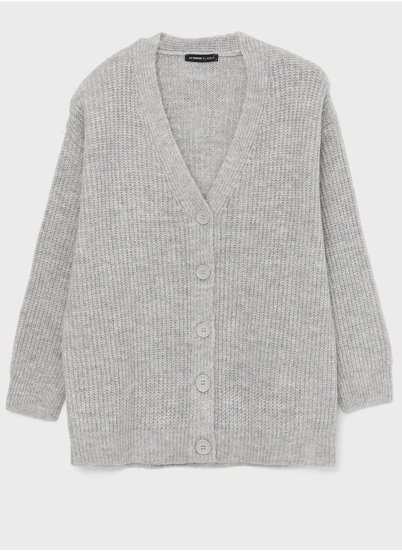 LC WAIKIKI - V-Neck Knitted Cardigan - Image 1