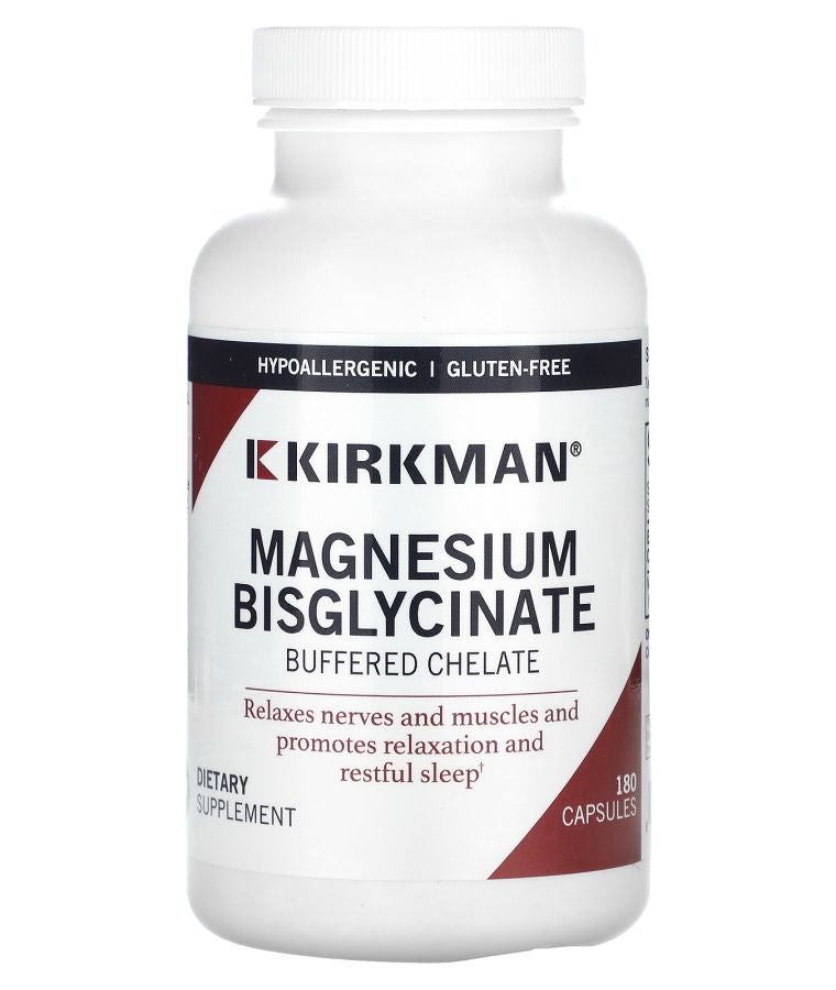 Kirkman Labs Magnesium Bisglycinate Buffered Chelate 180 Capsules (50 mg per Capsule)