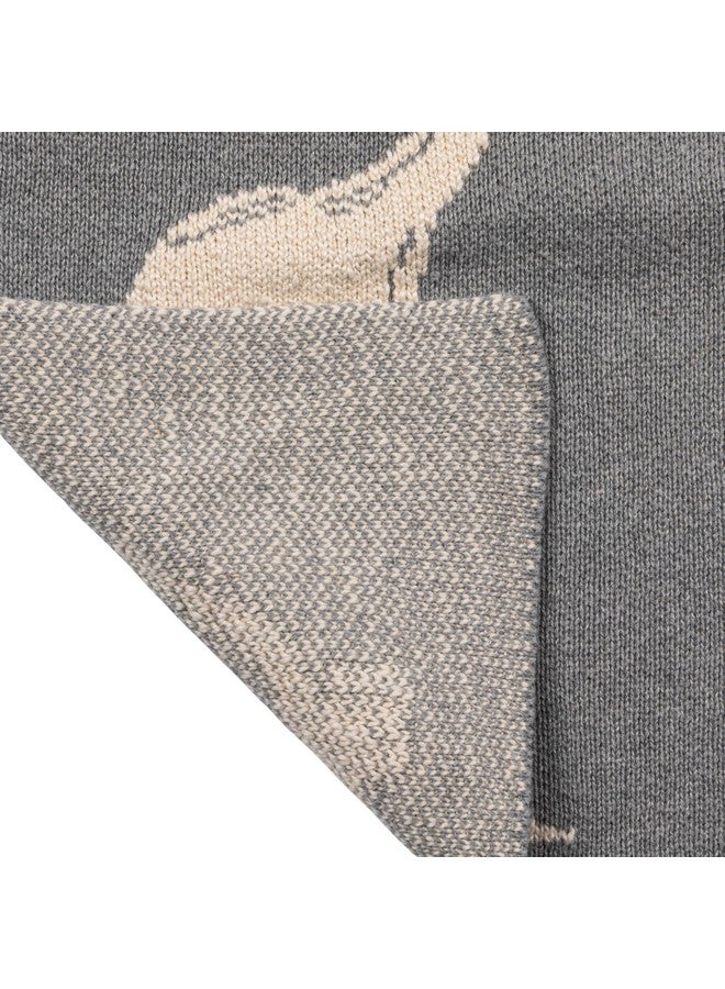 Creative Co-Op Cotton Knit Baby Blanket with Dinosaurs, 40" L x 32" W - Image 4