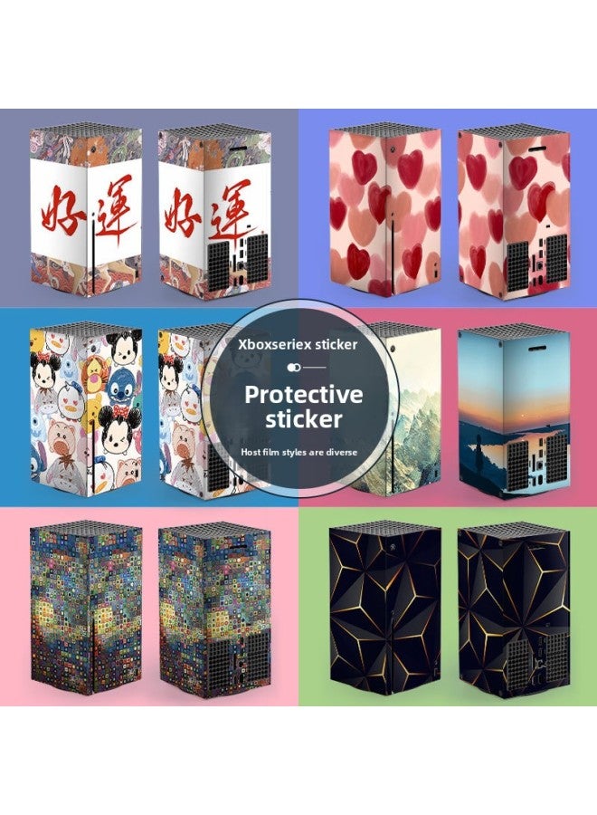 Loquat Suitable For Microsoft Xbox Series X Home Game Machine Protective Film Handle Accessories Film Cartoon Film-Color:043 - Image 2