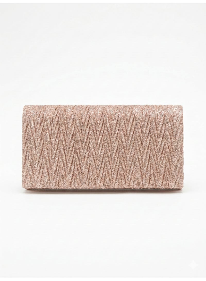 LIFESTYLISH crossbody evening bag Pleated Texture ZS-6 - Copper - Image 1