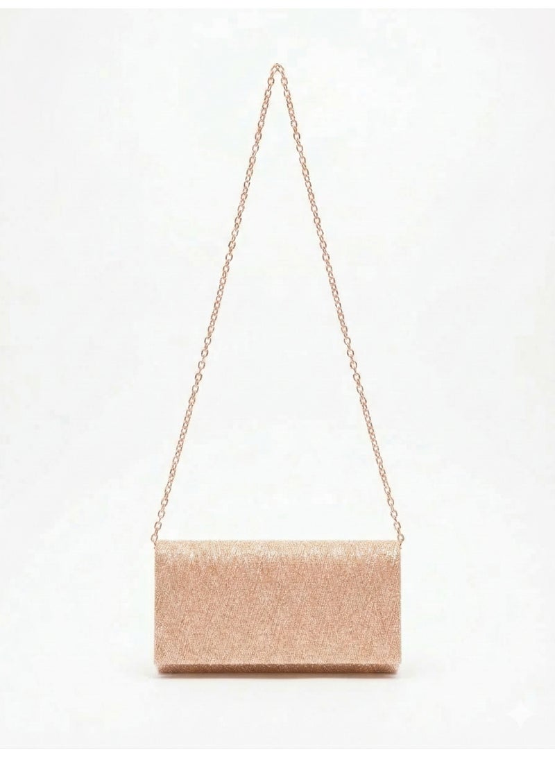 LIFESTYLISH crossbody evening bag Pleated Texture ZS-6 - Copper - Image 2