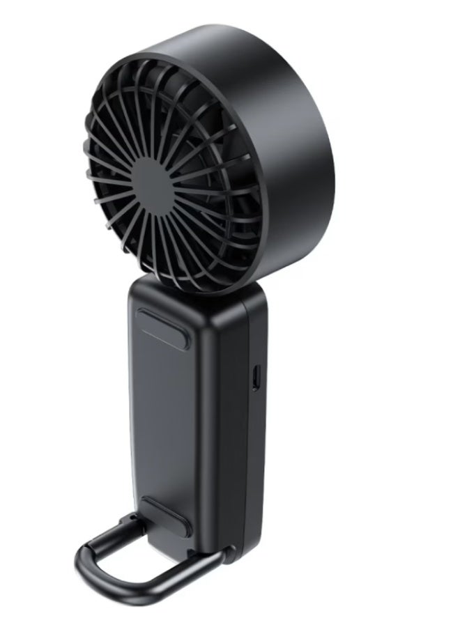 ACEFAST PORTABLE HANDHELD FAN 4 SPEED CONTROL 15 BLADES I 7H RUNTIME Rotates 90° I Carabiner & lanyard I Handheld or desktop - Image 4