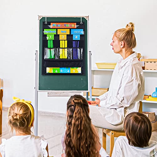 Eamay Counting Caddy & Place Value Pocket Chart for Classroom and Homeschool(Black) - Image 2