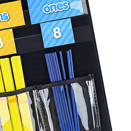 Eamay Counting Caddy & Place Value Pocket Chart for Classroom and Homeschool(Black) - Image 4