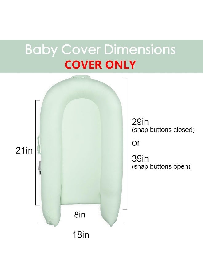 MEXXI Organic Replacement Cover with Waterproof Pad | Premium Quality Spare Cover Certified Organic Cotton | Protects Against leaks | [Fits Dockatot Deluxe + Docks] (Cover Only) (Pistacho Green) - Image 2